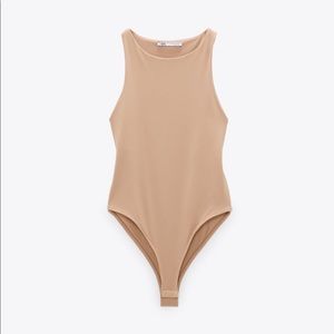 NWT ZARA HALTER NECK BODYSUIT